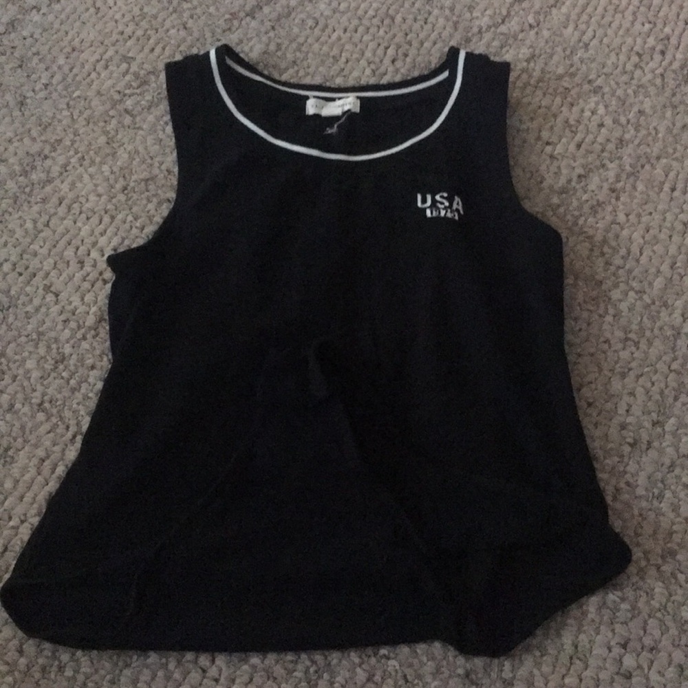 Black body suit with USA logo
